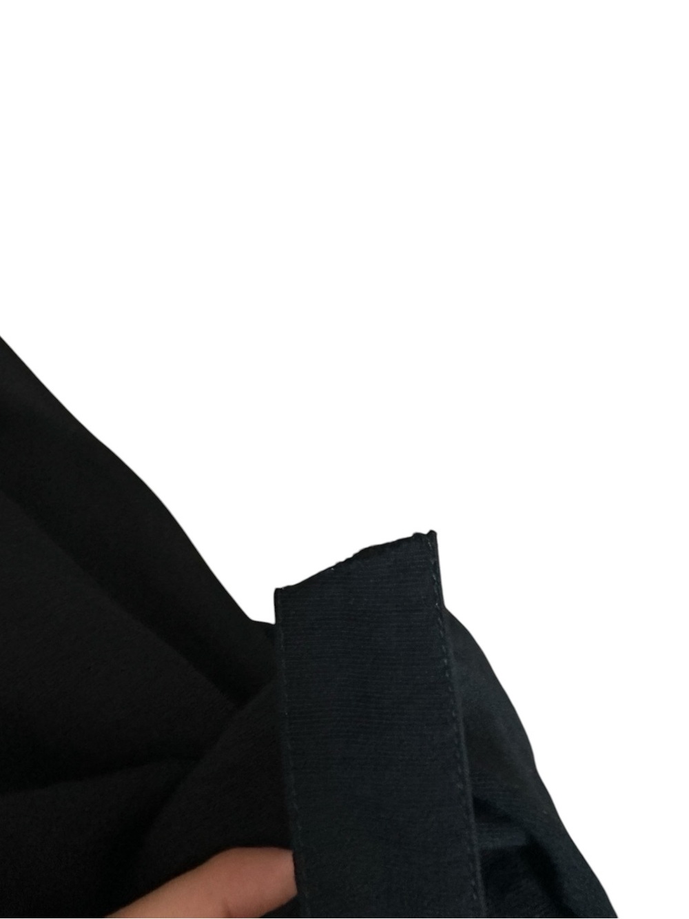 IC CONNIE K Black Draped Bubble Hem Tunic Button Up Lagenlook Artsy Art to Wear - Picture 7 of 7